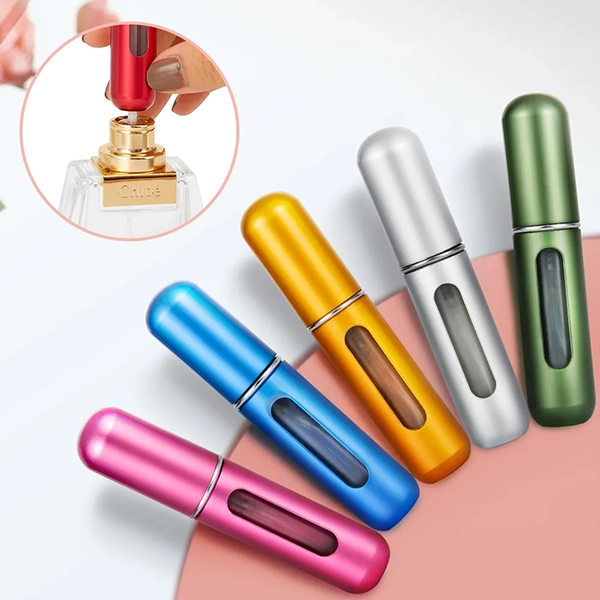 5 Flacons de Parfum Rechargeables avec Vaporisateur