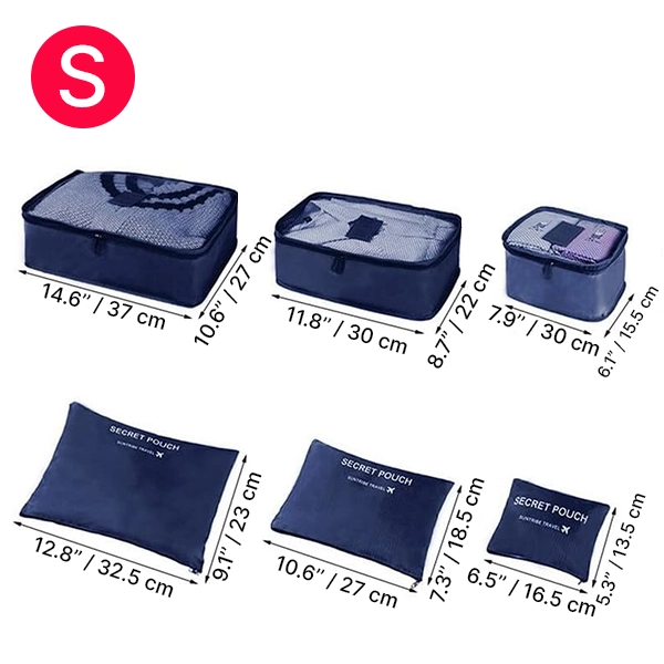 6pcs Sacs D’Organisation de Valise Cubes D’Emballage – Image 5