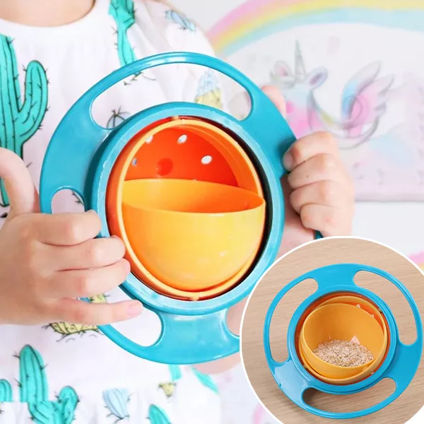 Bol Gyroscopique Rotatif Anti-Éclaboussures