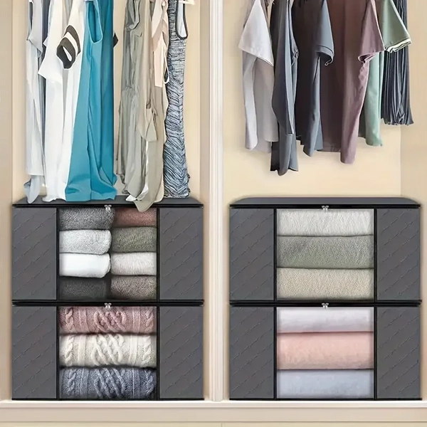 Boîte de Rangement en Tissu, Organisateur de Vêtements pour La Maison – Image 2