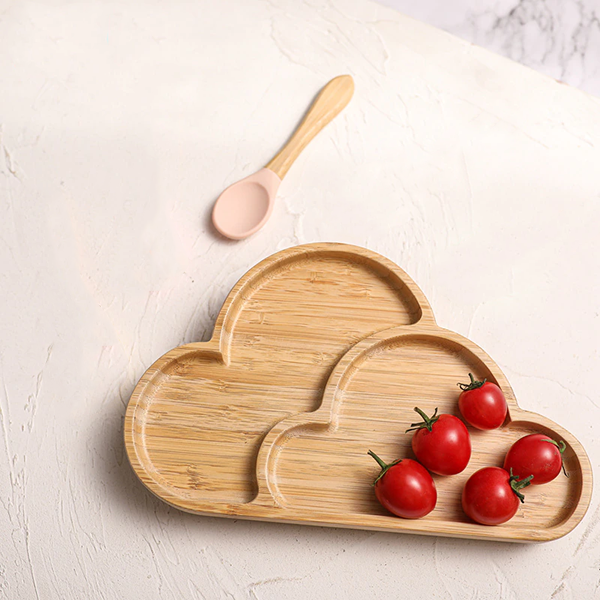 Assiette En Bambou Avec Aspiration En Silicone Et Set De Cuillères Pour Bébé – Image 5