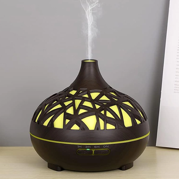 Humidificateur D’Air en Bois Creux Diffuseur D’Huiles Essentielles