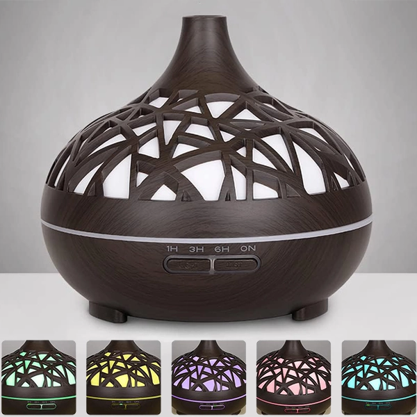 Humidificateur D’Air en Bois Creux Diffuseur D’Huiles Essentielles – Image 2