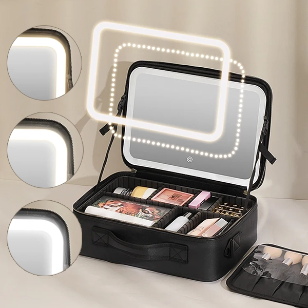 Pochette à Cosmétiques avec Miroir et Lumière LED – Image 5