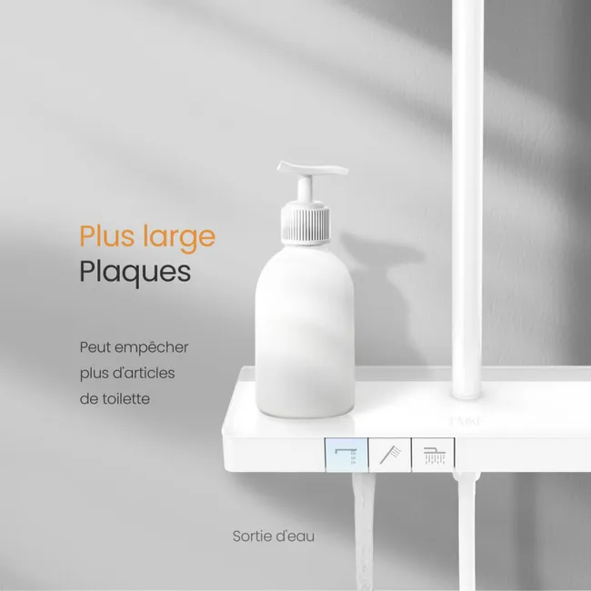 EMKE Colonne de Douche avec douche thermostat blanc – Image 6