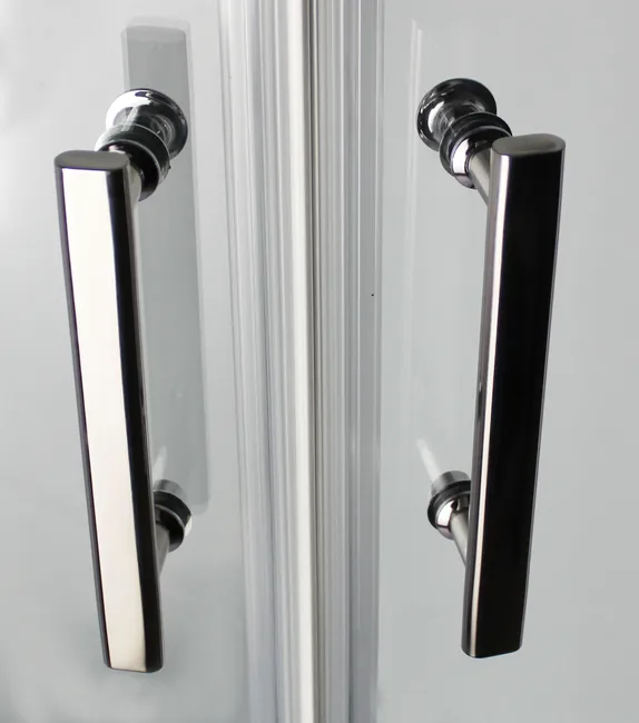 Cabine de douche rectangle, 110x80cm, blanche, verre transparent 5mm – Image 5